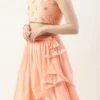 Peach N White Net Embroidered Lehenga Festive Wear