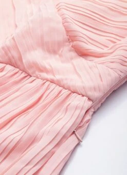 Peach Pleated Georgette Gown N Embroidered Jacket Party Wear 14 Peach Pleated Georgette Gown N Embroidered Jacket Party Wear -Deals Chic Lehenga Store Peach Pleated Georgette Gown N Embroidered Jacket IWBS02304051 rrc3