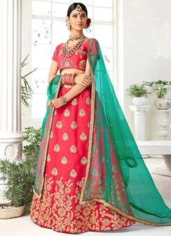 Pink Art Silk A Line Lehenga Party Wear -Deals Chic Lehenga Store Pink Art Silk A Line Lehenga GHSSIT36301 u