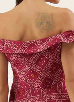 Pink Art Silk Digital Printed Off Shoulder Dress Festive Wear 13 Pink Art Silk Digital Printed Off Shoulder Dress Festive Wear -Deals Chic Lehenga Store Pink Art Silk Digital Printed Off Shoulder Dress DRBS02205893 rrc2