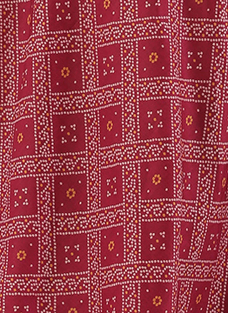 Pink Art Silk Digital Printed Off Shoulder Dress Festive Wear 7 Pink Art Silk Digital Printed Off Shoulder Dress Festive Wear - Image 7