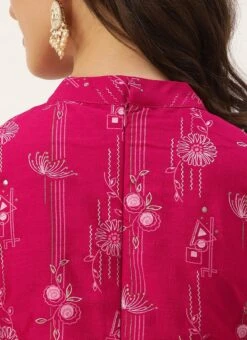 Bottom From Pink Art Silk Halter Neck Sharara Suit After Six Wear -Deals Chic Lehenga Store Pink Art Silk Halter Neck Sharara Suit SLBS02305248 rrc4 1