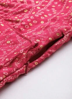 Pink Bandhani Printed Angarkha Gown Festive Wear 14 Pink Bandhani Printed Angarkha Gown Festive Wear -Deals Chic Lehenga Store Pink Bandhani Printed Angarkha Gown IWBS02302256 rrc3