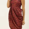 Pink Chanderi Art Silk Maxi Dress Festive Wear