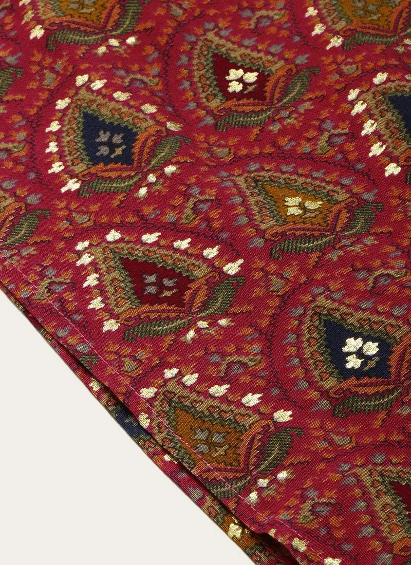 Pink Chanderi Art Silk Maxi Dress Festive Wear 7 Pink Chanderi Art Silk Maxi Dress Festive Wear - Image 7