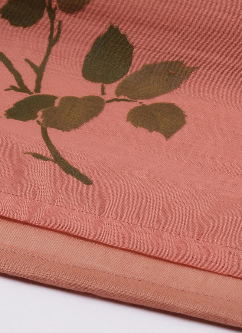 Pink Chanderi Silk Puff Sleeve Dress Festive Wear 8 Pink Chanderi Silk Puff Sleeve Dress Festive Wear - Image 8