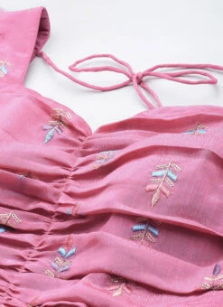 Bottom From Pink Chinon Embroidered N Net Anarkali Suit After Six Wear -Deals Chic Lehenga Store Pink Chinon Embroidered N Net Anarkali Suit SLBS02304048 rrc1