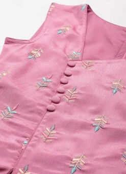 Top From Pink Chinon Embroidered N White Sharara Suit After Six Wear -Deals Chic Lehenga Store Pink Chinon Embroidered N White Sharara Suit SLBS02210939 rrc1