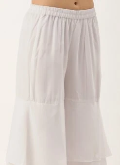 Bottom From Pink Chinon Embroidered N White Sharara Suit After Six Wear -Deals Chic Lehenga Store Pink Chinon Embroidered N White Sharara Suit SLBS02210939 rrc3 1