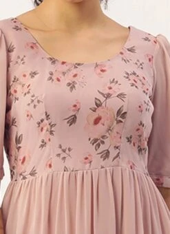 Pink Digital Printed Gathers Dress Festive Wear After Six Wear 12 Pink Digital Printed Gathers Dress Festive Wear After Six Wear -Deals Chic Lehenga Store Pink Digital Printed Gathers Dress DRBS02110847 rrc1 1