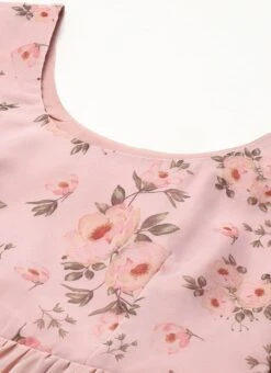 Pink Digital Printed Gathers Dress Festive Wear After Six Wear 13 Pink Digital Printed Gathers Dress Festive Wear After Six Wear -Deals Chic Lehenga Store Pink Digital Printed Gathers Dress DRBS02110847 rrc2 1