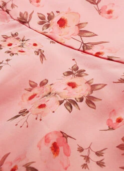 Pink Digital Printed Organza Knee Length Dress After Six Wear -Deals Chic Lehenga Store Pink Digital Printed Organza Knee Length Dress DRBS02109755 rrc1