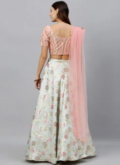 Pink Embroidered Floor Length Lehenga Set Wedding Wear -Deals Chic Lehenga Store Pink Embroidered Floor Length Lehenga Set GHBS02001297RTW b