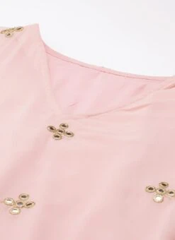 Pink Embroidered Kaftan Dress Festive Wear -Deals Chic Lehenga Store Pink Embroidered Kaftan Dress DRBS02205035 rrc1