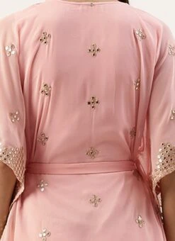 Pink Embroidered Kaftan Dress Festive Wear -Deals Chic Lehenga Store Pink Embroidered Kaftan Dress DRBS02205035 rrc2
