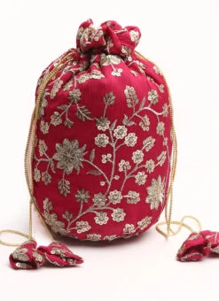 Pink Embroidered Lehenga With Potli Bag Wedding Wear Festive Wear -Deals Chic Lehenga Store Pink Embroidered Lehenga With Potli Bag GHBS02208477 rrc4