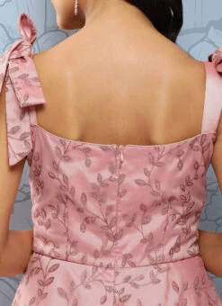 Pink Embroidered Net Corset Style Dress Party Wear 13 Pink Embroidered Net Corset Style Dress Party Wear -Deals Chic Lehenga Store Pink Embroidered Net Corset Style Dress DRBS02301106 rrc2