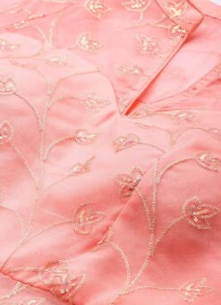 Bottom From Pink Embroidered Oragnza Palazzo Suit After Six Wear -Deals Chic Lehenga Store Pink Embroidered Oragnza Palazzo Suit SLBS02306362 rrc1 2