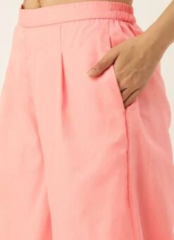 Dupatta From Pink Embroidered Oragnza Palazzo Suit After Six Wear -Deals Chic Lehenga Store Pink Embroidered Oragnza Palazzo Suit SLBS02306362 rrc2 1