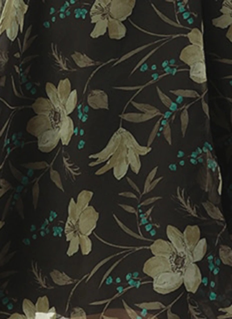 Pink Foil Organza Mini Dress Party Wear 8 Pink Foil Organza Mini Dress Party Wear - Image 8