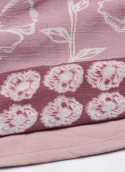 Pink Foil Print Chinnon Pleated Yoke Dress Festive Wear -Deals Chic Lehenga Store Pink Foil Print Chinnon Pleated Yoke Dress DRBS02111123 rrc4