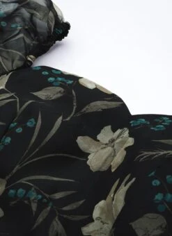 Black Printed Organza Maxi Dress Festive Wear -Deals Chic Lehenga Store Pink Foil Printed organza Maxi Dress DRBS02208513 rrc1 1