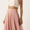 Pink Georgette Embroidered Full Circular Lehenga Festive Wear