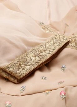 Bottom From Pink Georgette Embroidered Palazzo Suit After Six Wear -Deals Chic Lehenga Store Pink Georgette Embroidered Palazzo Suit SLBS02210989 rrc3 2