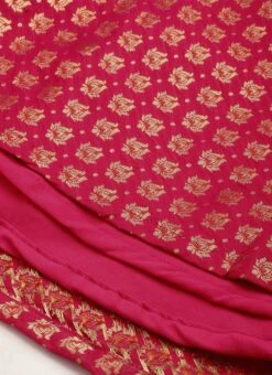 Pink Jacquard Draped Yoke Gown Party Wear -Deals Chic Lehenga Store Pink Jacquard Draped Yoke Gown IWBS02201205 rrc4