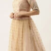 Pink N Beige Embroidered Layered Lehenga Set Wedding Wear