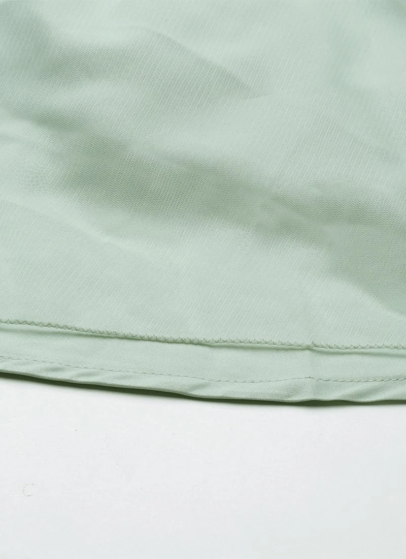 Pink N Green Embroidered Asymmetric Gown Festive Wear 7 Pink N Green Embroidered Asymmetric Gown Festive Wear - Image 7