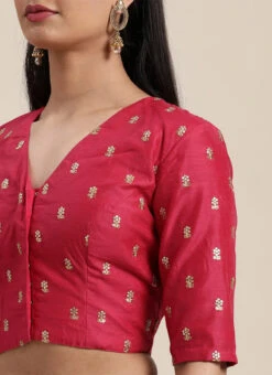 Pink N White Low V Neck Saree Festive Wear -Deals Chic Lehenga Store Pink N White Low V Neck Saree SABS01912125 rrc1