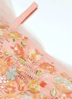 Dupatta From Pink Net Embroidered Lehenga After Six Wear -Deals Chic Lehenga Store Pink Net Embroidered Lehenga GHBS02212611 rrc1