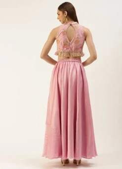 Skirt From Pink Net Thread Embroidered Skirt Set After Six Wear 11 Skirt From Pink Net Thread Embroidered Skirt Set After Six Wear -Deals Chic Lehenga Store Pink Net Thread Embroidered Skirt Set IWBS02212473 b