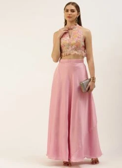 Skirt From Pink Net Thread Embroidered Skirt Set After Six Wear 10 Skirt From Pink Net Thread Embroidered Skirt Set After Six Wear -Deals Chic Lehenga Store Pink Net Thread Embroidered Skirt Set IWBS02212473 u