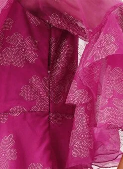 Pink Organza Foil Printed Dress Party Wear 14 Pink Organza Foil Printed Dress Party Wear -Deals Chic Lehenga Store Pink Organza Foil Printed Dress DRBS02209819 rrc3