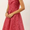 Pink Printed Cotton Knee Length Dress After Six Wear