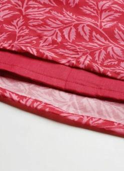 Pink Printed Cotton Knee Length Dress After Six Wear -Deals Chic Lehenga Store Pink Printed Cotton Knee Length Dress DRBS02105401 rrc2