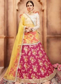 Pink Sequins Embroidered A Line Lehenga Wedding Wear -Deals Chic Lehenga Store Pink Sequins Embroidered A Line Lehenga GHMKNSBM2007 u