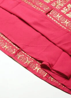 Pink Taffeta Jacquard Anarkali Set Festive Wear -Deals Chic Lehenga Store Pink Taffeta Jacquard Anarkali Set SLBS02301044 rrc4 1