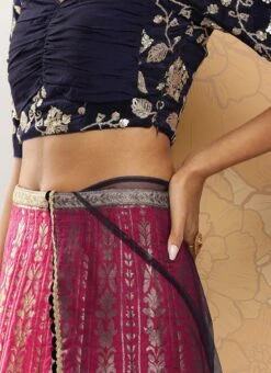 Pink Taffeta Jacquard Lehenga Party Wear -Deals Chic Lehenga Store Pink Taffeta Jacquard Lehenga GHBS02301990 rrc2