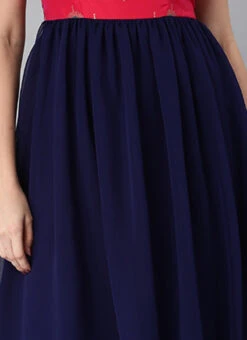 Pink Taffeta Jacquard N Navy Blue Dress Festive Wear 14 Pink Taffeta Jacquard N Navy Blue Dress Festive Wear -Deals Chic Lehenga Store Pink Taffeta Jacquard N Navy Blue Dress DRBS02205006 rrc3