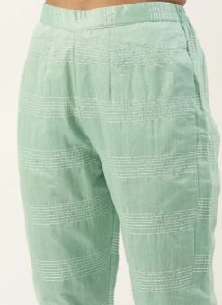 Dupatta From Pista Green Chanderi Straight Kurta Set After Six Wear -Deals Chic Lehenga Store Pista Green Chanderi Straight Kurta Set SLBS02211172 rrc2 2