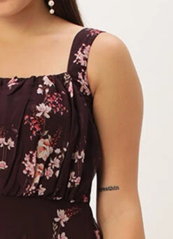 Purple Georgette Digital Printed Dress Party Wear 14 Purple Georgette Digital Printed Dress Party Wear -Deals Chic Lehenga Store Purple Georgette Digital Printed Dress DRBS02302297 rrc3