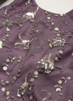 Purple Net Sequins Embroidered Layered Style Gown Wedding Wear -Deals Chic Lehenga Store Purple Net Sequins Embroidered Layered Style Gown IWBS02211171 rrc1