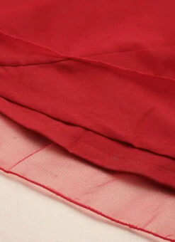 Red Georgette Embroidered Dress Festive Wear -Deals Chic Lehenga Store Red Georgette Embroidered Dress DRBS02211138 rrc4