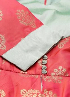 Red Jacquard N Sea Green Anarkali Suit Festive Wear -Deals Chic Lehenga Store Red Jacquard N Sea Green Anarkali Suit SLBS02204846 rrc1