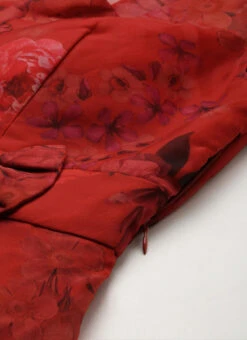 Red Organza Digital Printed Dress Party Wear -Deals Chic Lehenga Store Red Organza Digital Printed Dress DRBS02107581 rrc3