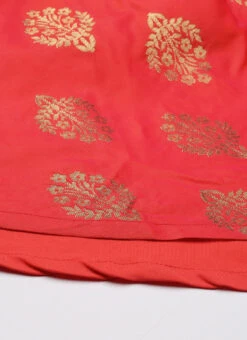 Red Taffeta Jacquard Half Circular Dress Festive Wear 14 Red Taffeta Jacquard Half Circular Dress Festive Wear -Deals Chic Lehenga Store Red Taffeta Jacquard Half Circular Dress DRBS02204664 rrc3