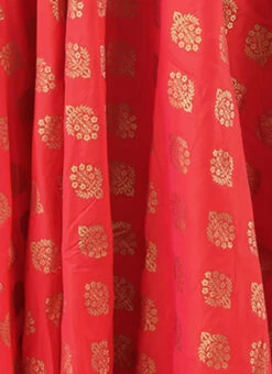 Red Taffeta Jacquard Half Circular Dress Festive Wear 15 Red Taffeta Jacquard Half Circular Dress Festive Wear -Deals Chic Lehenga Store Red Taffeta Jacquard Half Circular Dress DRBS02204664 rrc4